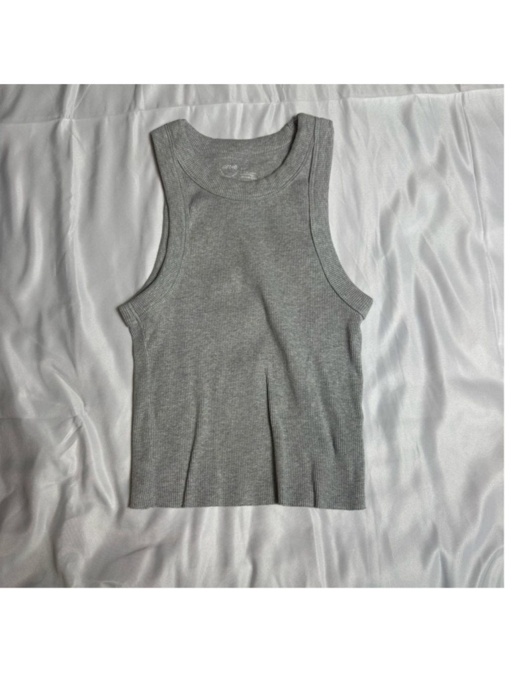 Women's Aerie Gray Ribbed Tank Top S